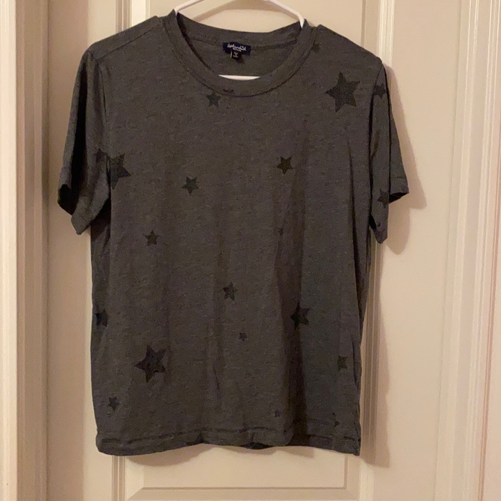 Splendid Grey T-Shirt with Stars